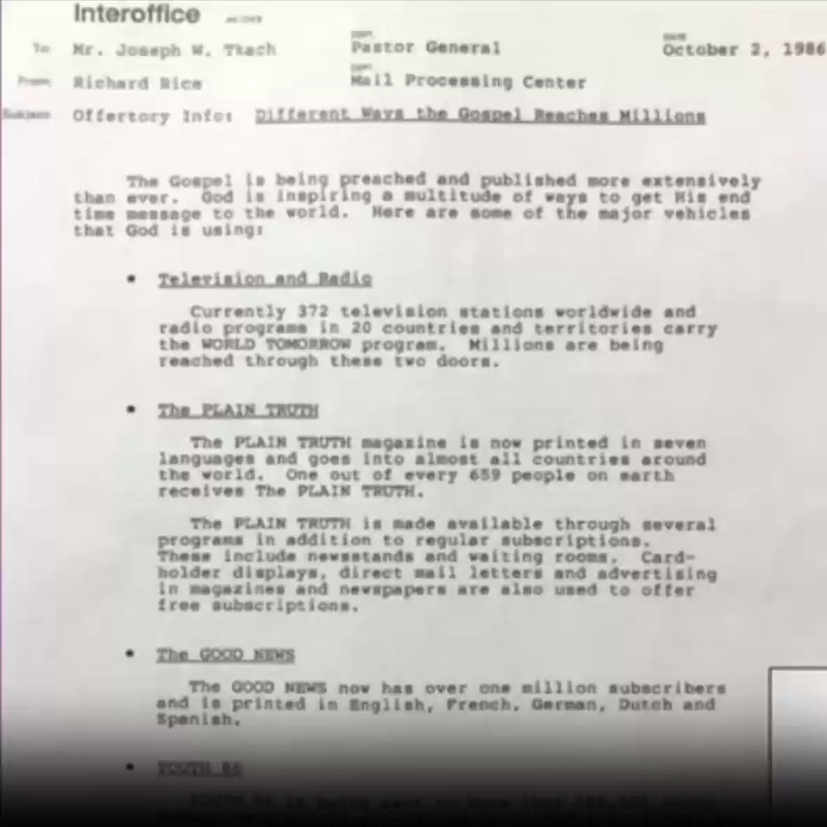 Interoffice Memo 2Oct1986d